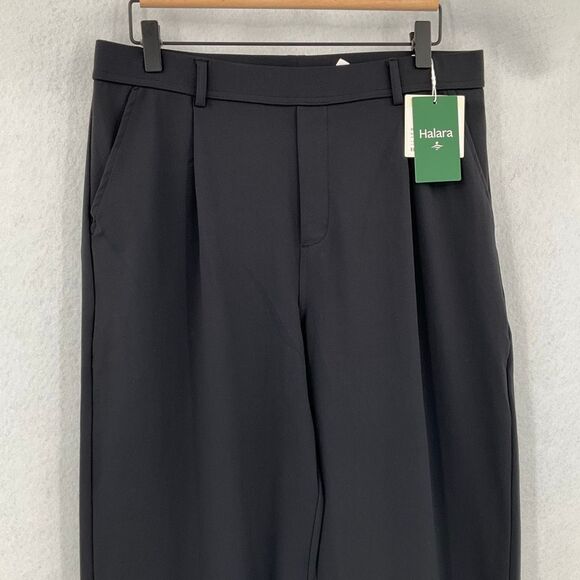 NWT Halara Black Flex High Waisted Pocket Straight Leg Work Pants Sz Large Tall - Picture 4 of 10